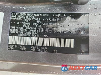 Zdjęcie 14 z 14 samochodu: 2024 TOYOTA SIENNA LE 8-PASSENGER VIN:5TDKSKFC7RS142615 - miniatura
