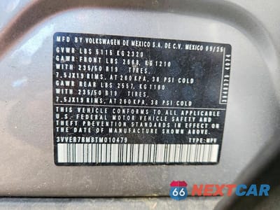 Zdjęcie 12 z 12 samochodu: 2026 VOLKSWAGEN TIGUAN SE VIN:3VVER7RM8TM010479 - miniatura
