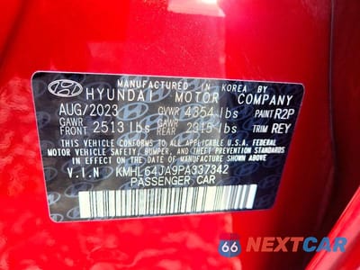 Zdjęcie 12 z 12 samochodu: 2023 HYUNDAI SONATA SEL VIN:KMHL64JA9PA337342 - miniatura