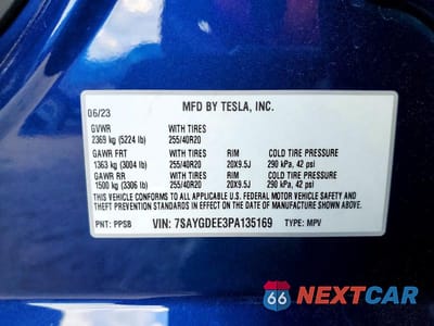 Zdjęcie 13 z 13 samochodu: 2023 TESLA MODEL Y VIN:7SAYGDEE3PA135169 - miniatura