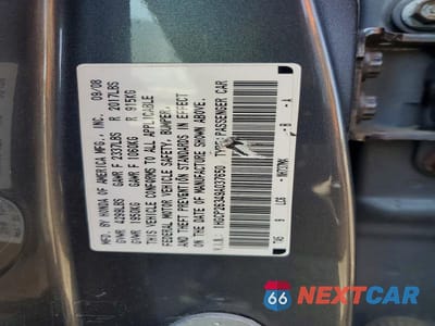 Zdjęcie 12 z 12 samochodu: 2009 HONDA ACCORD LX VIN:1HGCP26349A037650 - miniatura