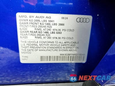 Zdjęcie 14 z 14 samochodu: 2024 AUDI Q5 E PREMIUM PLUS 55 VIN:WA1E2BFY6R2118249 - miniatura