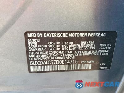 Zdjęcie 13 z 13 samochodu: 2013 BMW X5 XDRIVE35I VIN:5UXZV4C57D0E14715 - miniatura