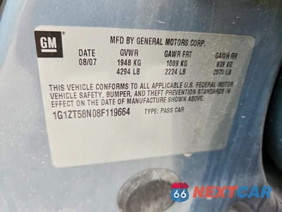 Zdjęcie 12 z 12 samochodu: 2008 CHEVROLET MALIBU LT VIN:1G1ZT58N08F119664 - miniatura