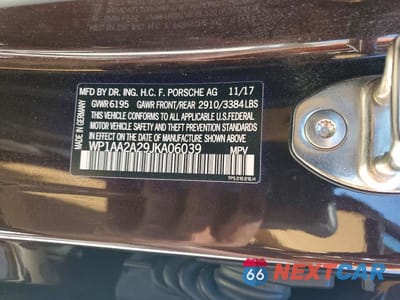 Zdjęcie 13 z 13 samochodu: 2018 PORSCHE CAYENNE VIN:WP1AA2A29JKA06039 - miniatura