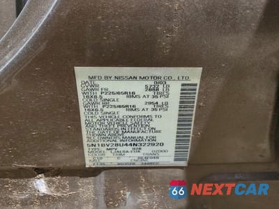 Zdjęcie 14 z 14 samochodu: 2004 NISSAN QUEST 3.5 S VIN:5N1BV28U44N322920 - miniatura