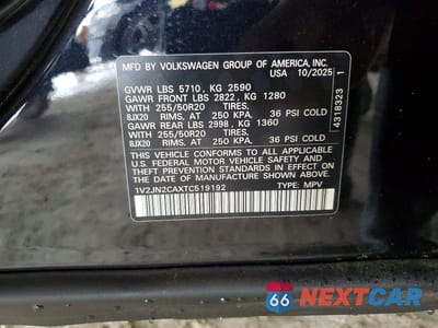 Zdjęcie 14 z 14 samochodu: 2026 VOLKSWAGEN ATLAS SE VIN:1V2JN2CAXTC519192 - miniatura