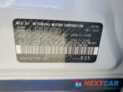 Zdjęcie 13 z 13 samochodu: 2023 MITSUBISHI OUTLANDER SE VIN:JA4J3UA83PZ030178 - miniatura