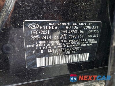 Zdjęcie 12 z 12 samochodu: 2022 GENESIS G70 3.3T STANDARD VIN:KMTG54TE9NU097828 - miniatura