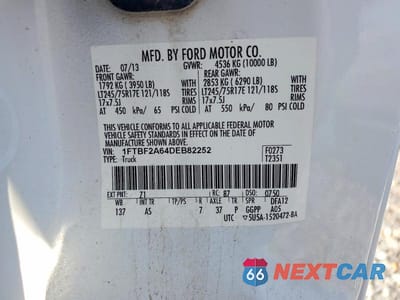 Zdjęcie 13 z 13 samochodu: 2013 FORD F250 SUPER DUTY VIN:1FTBF2A64DEB82252 - miniatura