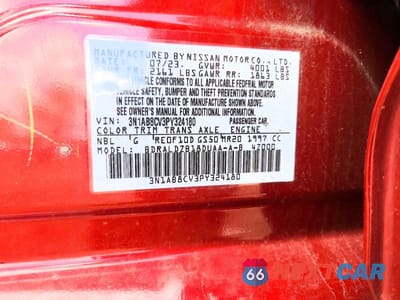 Zdjęcie 12 z 12 samochodu: 2023 NISSAN SENTRA SV VIN:3N1AB8CV3PY324180 - miniatura