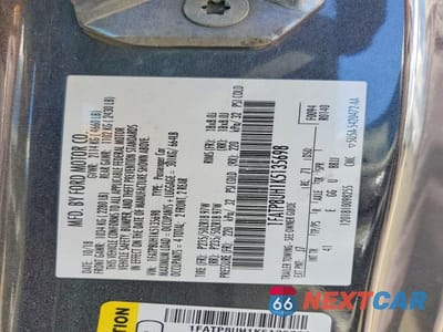 Zdjęcie 12 z 12 samochodu: 2019 FORD MUSTANG VIN:1FATP8UH1K5135698 - miniatura