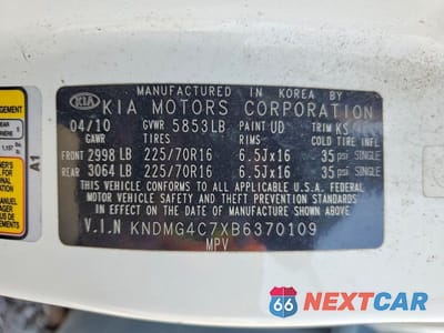 Zdjęcie 13 z 13 samochodu: 2011 KIA SEDONA LX VIN:KNDMG4C7XB6370109 - miniatura