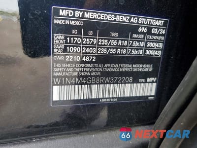 Zdjęcie 14 z 14 samochodu: 2024 MERCEDES-BENZ GLB 250 VIN:W1N4M4GB8RW372208 - miniatura