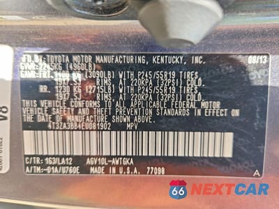 Zdjęcie 13 z 13 samochodu: 2014 TOYOTA VENZA XLE VIN:4T3ZA3BB4EU081902 - miniatura