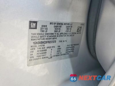 Zdjęcie 14 z 14 samochodu: 2015 CHEVROLET TAHOE K1500 LT VIN:1GNSKBKC8FR237076 - miniatura