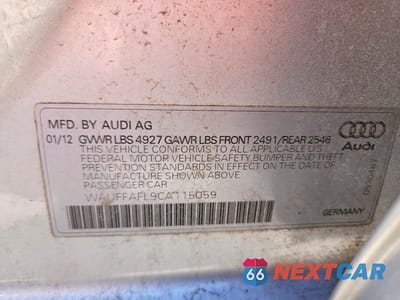 Zdjęcie 12 z 12 samochodu: 2012 AUDI A4 PREMIUM PLUS VIN:WAUFFAFL9CA115059 - miniatura