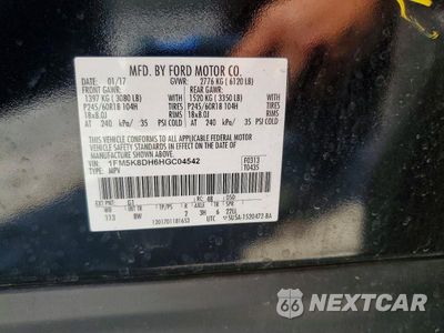 Zdjęcie 12 z 12 samochodu: 2017 FORD EXPLORER XLT VIN:1FM5K8DH6HGC04542 - miniatura
