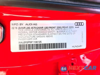Zdjęcie 12 z 12 samochodu: 2015 AUDI A3 PREMIUM PLUS VIN:WAUEFGFF9F1108125 - miniatura