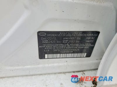 Zdjęcie 12 z 12 samochodu: 2012 HYUNDAI SONATA SE 2.0T VIN:5NPEC4AB6CH446424 - miniatura