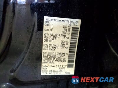 Zdjęcie 12 z 12 samochodu: 2021 NISSAN TITAN SV VIN:1N6AA1EFXMN526517 - miniatura