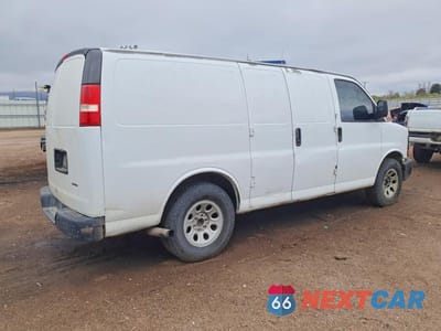 Trzecie zdjęcie samochodu z tyłu: 2013 GMC SAVANA G1500 VIN:1GTS7AFX3D1114251 - miniatura