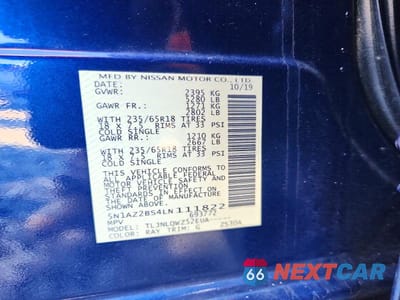 Zdjęcie 12 z 12 samochodu: 2020 NISSAN MURANO SV VIN:5N1AZ2BS4LN111822 - miniatura