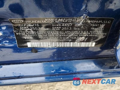 Zdjęcie 12 z 12 samochodu: 2017 HYUNDAI SONATA SE VIN:5NPE24AF3HH476834 - miniatura