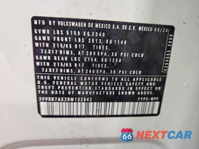 Zdjęcie 12 z 12 samochodu: 2024 VOLKSWAGEN TIGUAN S VIN:3VVRB7AX2RM132842 - miniatura
