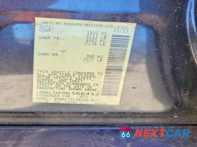 Zdjęcie 12 z 12 samochodu: 2013 NISSAN ALTIMA 2.5 VIN:1N4AL3AP3DN566452 - miniatura