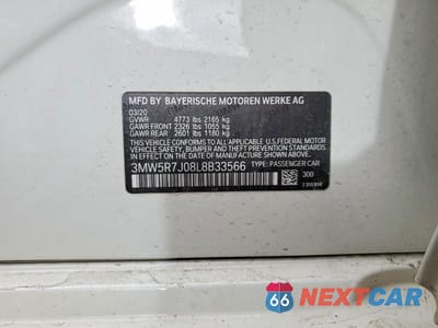 Zdjęcie 12 z 12 samochodu: 2020 BMW 330XI VIN:3MW5R7J08L8B33566 - miniatura