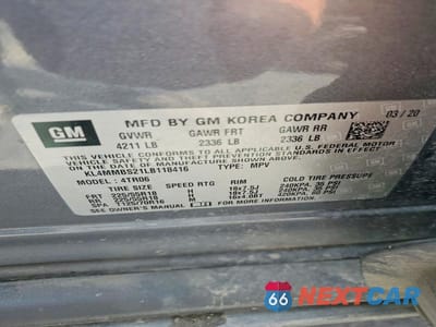 Zdjęcie 13 z 13 samochodu: 2020 BUICK ENCORE GX PREFERRED VIN:KL4MMBS21LB118416 - miniatura