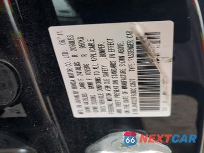 Zdjęcie 12 z 12 samochodu: 2011 ACURA TSX VIN:JH4CU2F60BC013677 - miniatura