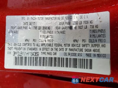 Zdjęcie 12 z 12 samochodu: 2017 TOYOTA YARIS IA BASE VIN:3MYDLBYV1HY184369 - miniatura