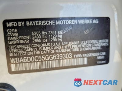 Zdjęcie 13 z 13 samochodu: 2016 BMW 640 I GRAN COUPE VIN:WBA6D0C55GG639303 - miniatura