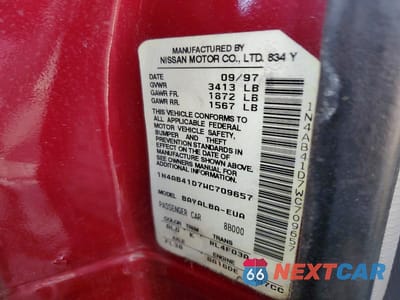Zdjęcie 12 z 12 samochodu: 1998 NISSAN SENTRA VIN:1N4AB41D7WC709657 - miniatura