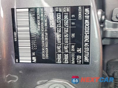 Zdjęcie 13 z 13 samochodu: 2021 MERCEDES-BENZ GLB 250 4MATIC VIN:W1N4M4HB0MW116653 - miniatura