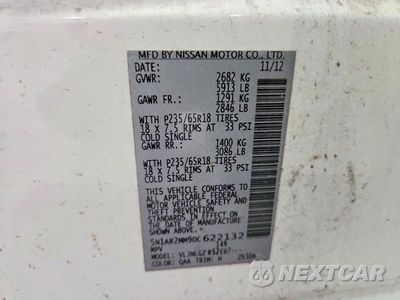 Zdjęcie 13 z 13 samochodu: 2013 NISSAN PATHFINDER S VIN:5N1AR2MM9DC622132 - miniatura