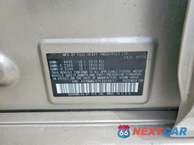 Zdjęcie 12 z 12 samochodu: 2014 SUBARU LEGACY 2.5I PREMIUM VIN:4S3BMBC67E3024617 - miniatura