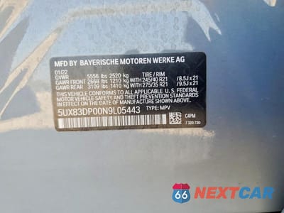 Zdjęcie 14 z 14 samochodu: 2022 BMW X3 M40I VIN:5UX83DP00N9L05443 - miniatura