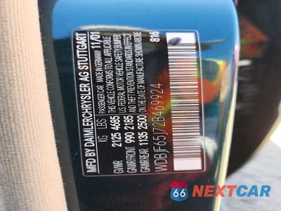 Zdjęcie 12 z 12 samochodu: 2002 MERCEDES-BENZ E 320 VIN:WDBJF65J72B469924 - miniatura
