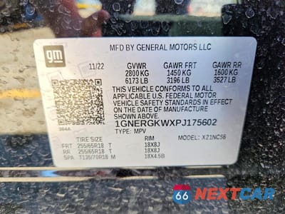 Zdjęcie 14 z 14 samochodu: 2023 CHEVROLET TRAVERSE LT VIN:1GNERGKWXPJ175602 - miniatura