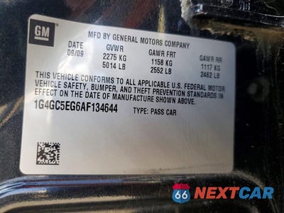 Zdjęcie 12 z 12 samochodu: 2010 BUICK LACROSSE CXL VIN:1G4GC5EG6AF134644 - miniatura