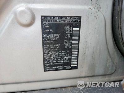 Zdjęcie 12 z 12 samochodu: 2015 NISSAN ROGUE SV VIN:KNMAT2MV4FP518609 - miniatura
