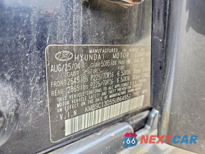 Zdjęcie 14 z 14 samochodu: 2005 HYUNDAI SANTA FE GLS VIN:KM8SC13D55U864557 - miniatura