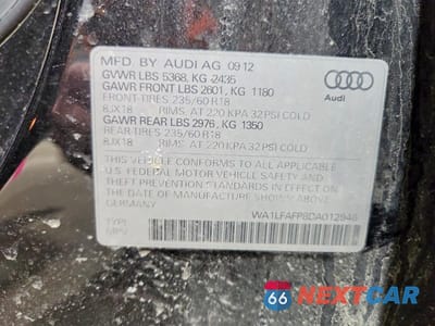 Zdjęcie 13 z 13 samochodu: 2013 AUDI Q5 PREMIUM PLUS VIN:WA1LFAFP8DA012946 - miniatura