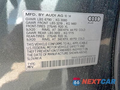 Zdjęcie 10 z 10 samochodu: 2015 AUDI Q7 PREMIUM PLUS VIN:WA1LGAFE9FD009700 - miniatura