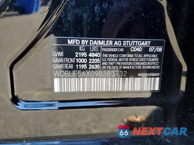 Zdjęcie 12 z 12 samochodu: 2009 MERCEDES-BENZ E 350 VIN:WDBUF56X09B383732 - miniatura