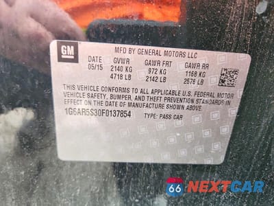 Zdjęcie 12 z 12 samochodu: 2015 CADILLAC CTS LUXURY COLLECTION VIN:1G6AR5S30F0137854 - miniatura
