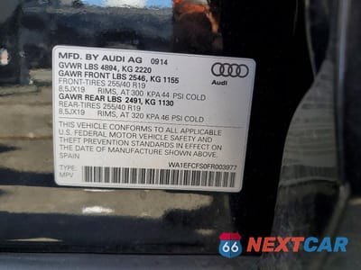 Zdjęcie 13 z 13 samochodu: 2015 AUDI Q3 PREMIUM PLUS VIN:WA1EFCFS0FR003977 - miniatura